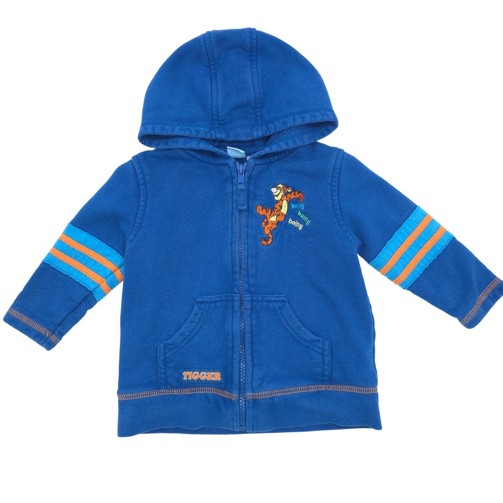 Vintage Disney Baby Tigger Zip Up Hoodie Winnie the Pooh Size  24 Months